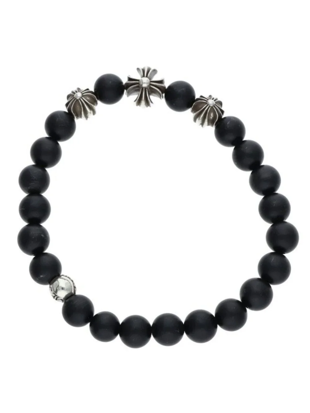Chrome Hearts 8 Bead Bracelet 8 Matte Onyx